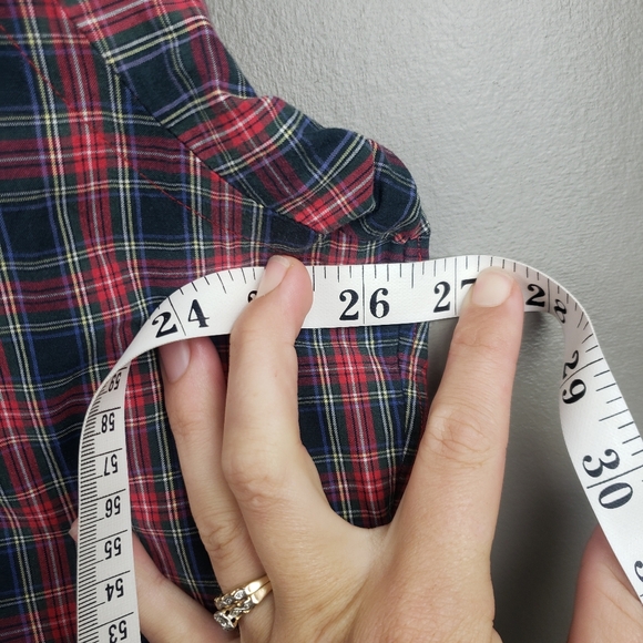 Ralph Lauren Mens Plaid Button Down Blake 100% Two Ply Cotton Size Large Red - Picture 7 of 7